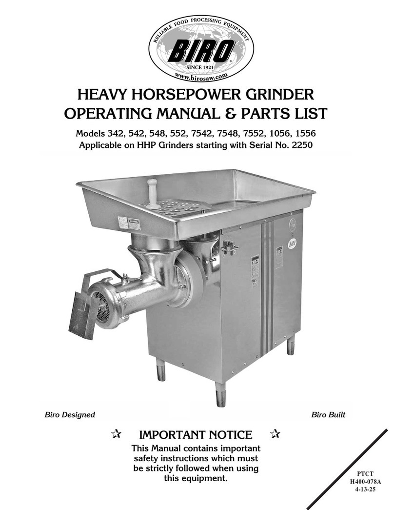 BIRO 542 Manuel utilisateur