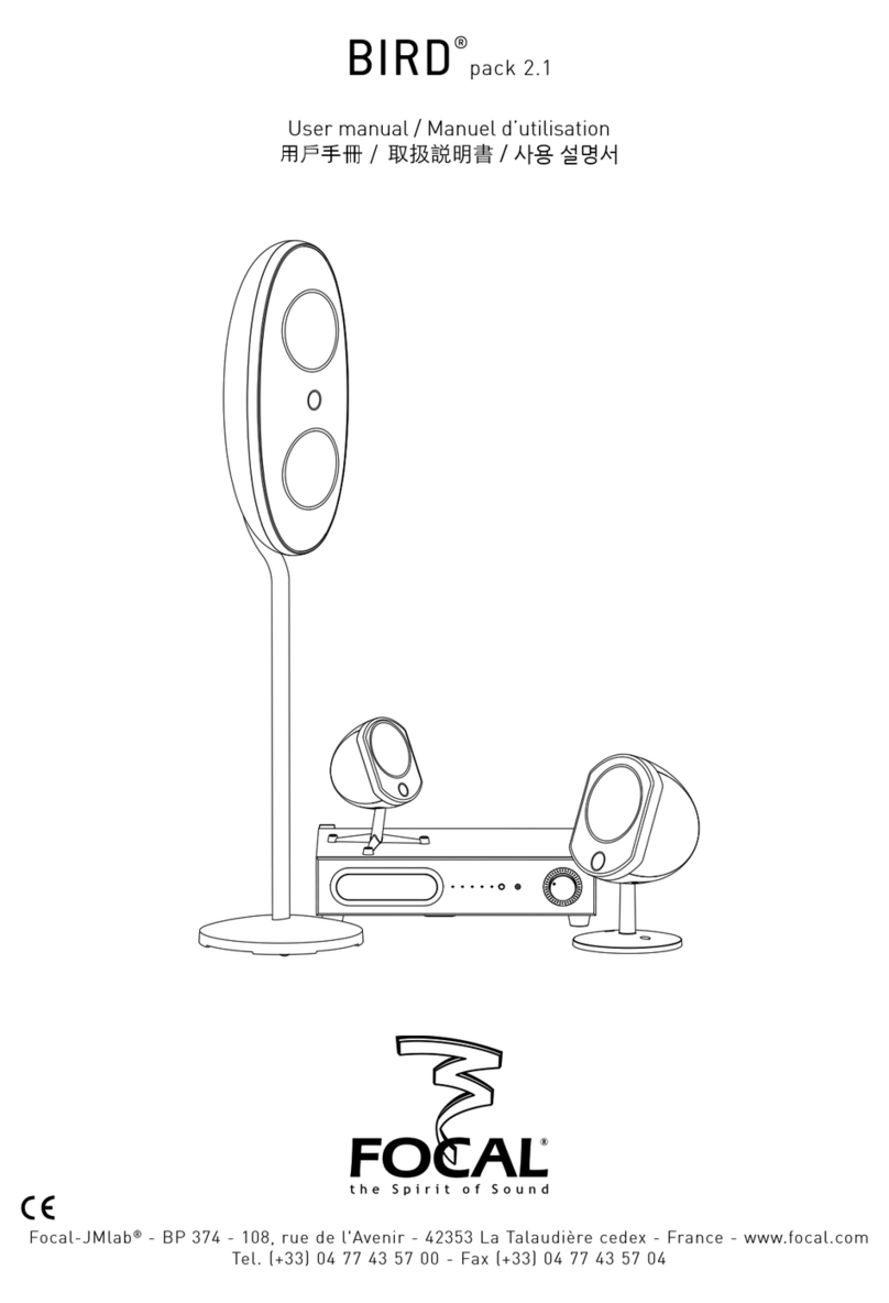 Focal BIRD pack 2.1 Manuel utilisateur