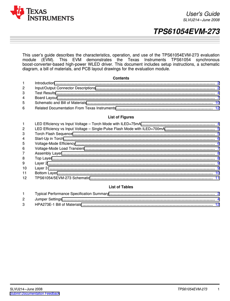 Texas Instruments TPS61054EVM-273 Manuel utilisateur