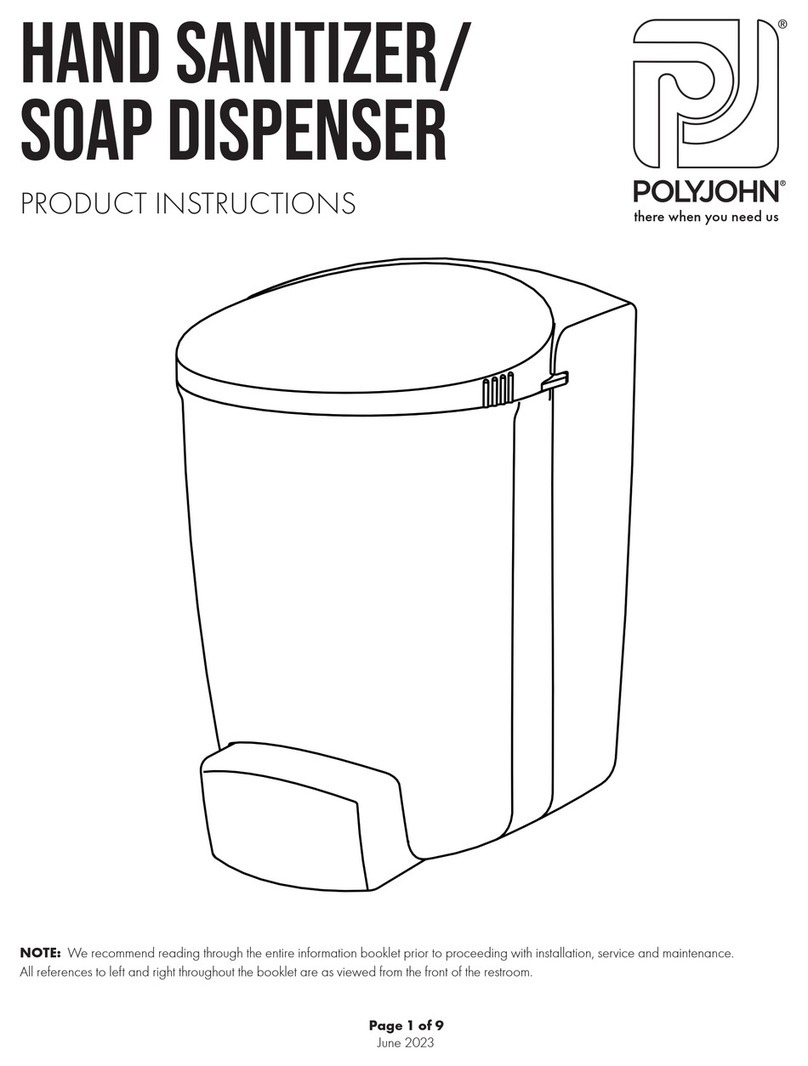 PolyJohn E SaniStand PSD1-1000 Feuille d'instructions PolyJohn E SaniStand PSD1-1000 Feuille d'instructions