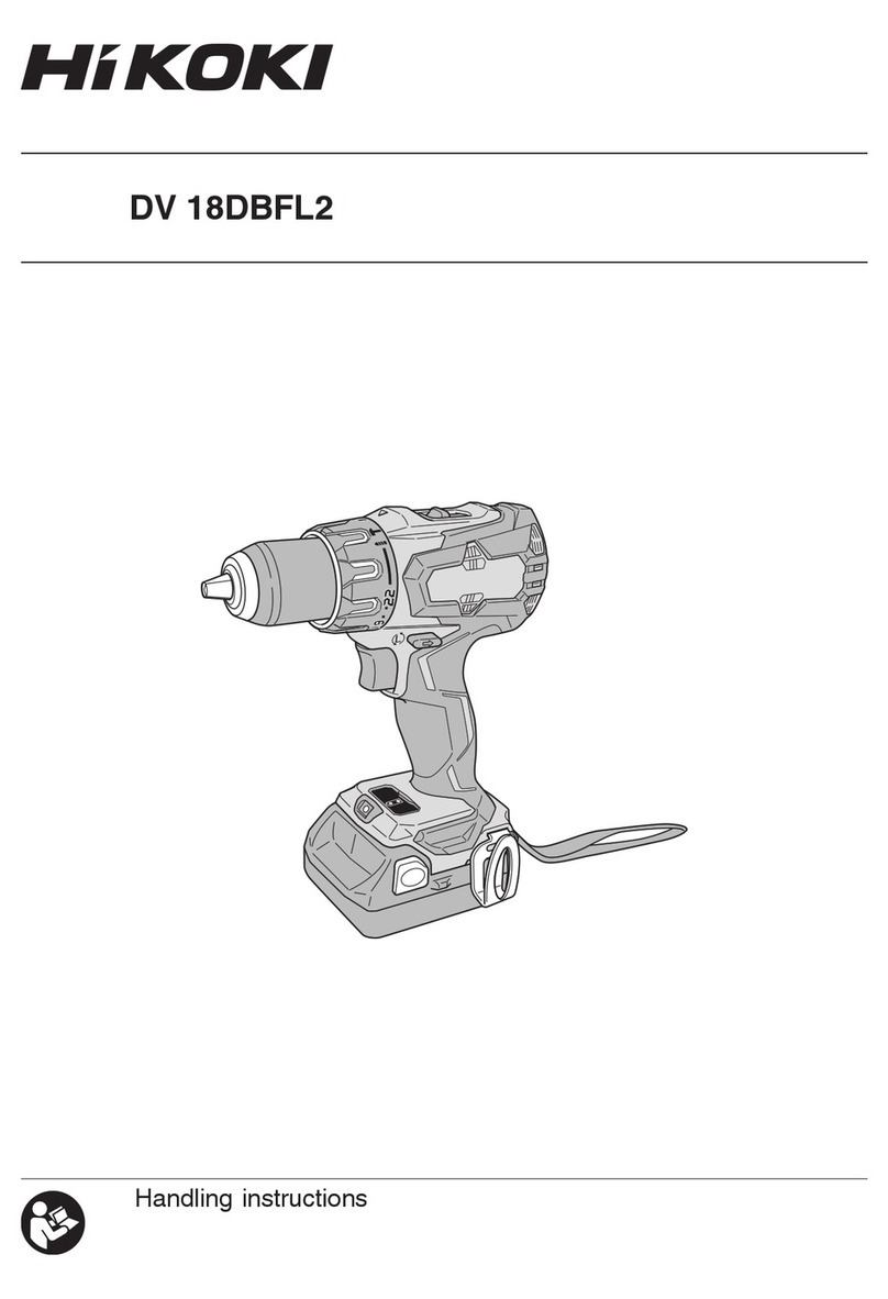 HIKOKI DV 18DBFL2 Manuel utilisateur