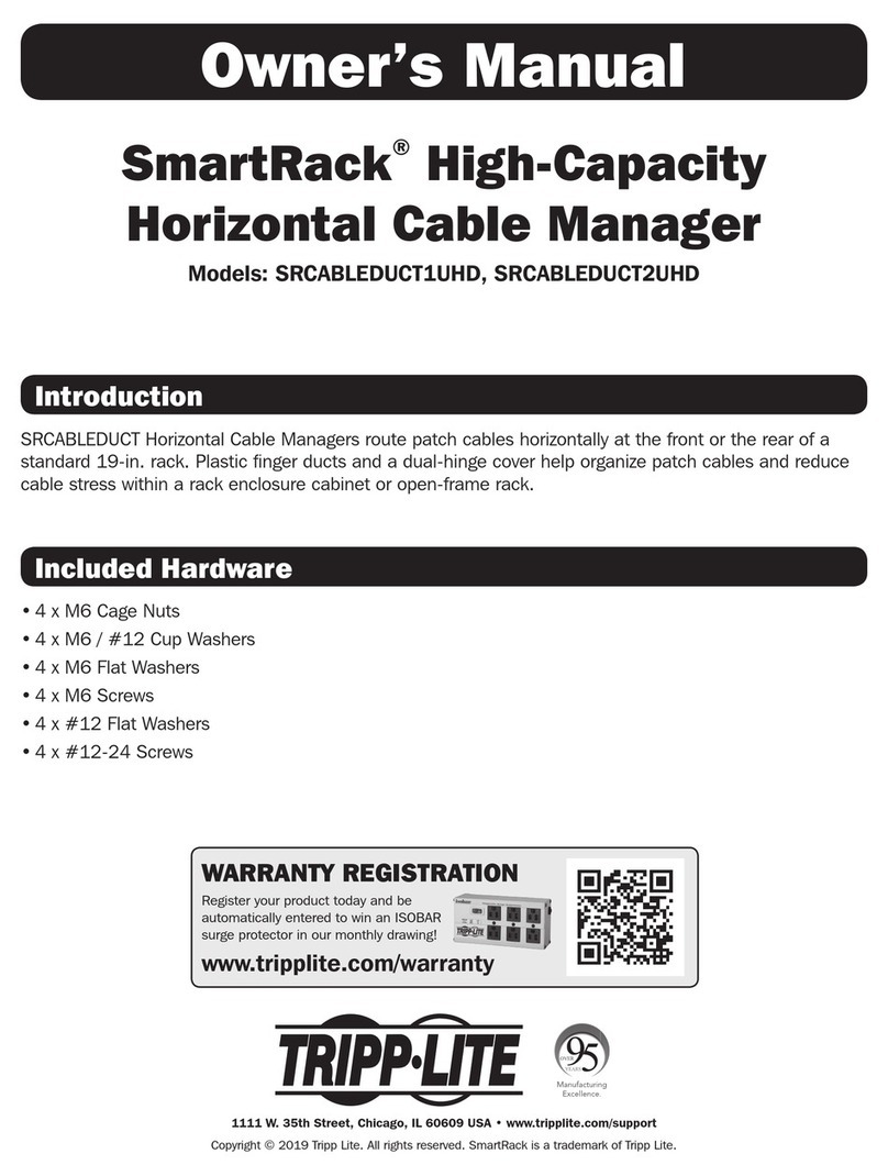 Tripp Lite SmartRack SRCABLEDUCT1UHD Manuel utilisateur