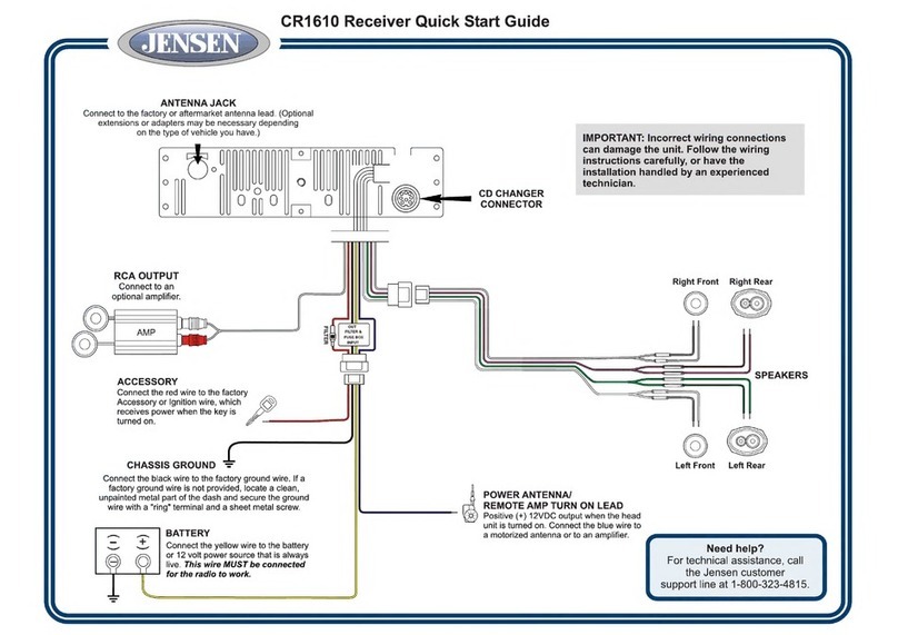 Jensen CR1610 Manuel utilisateur