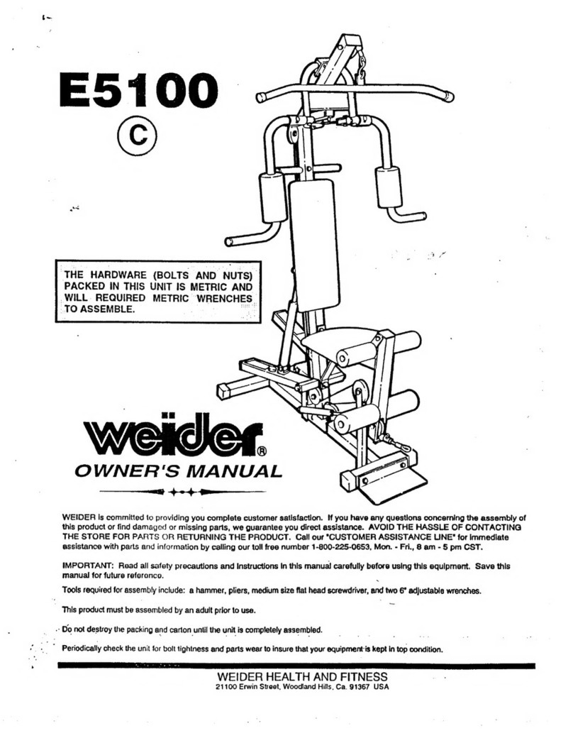 Weider E5100 Manuel utilisateur