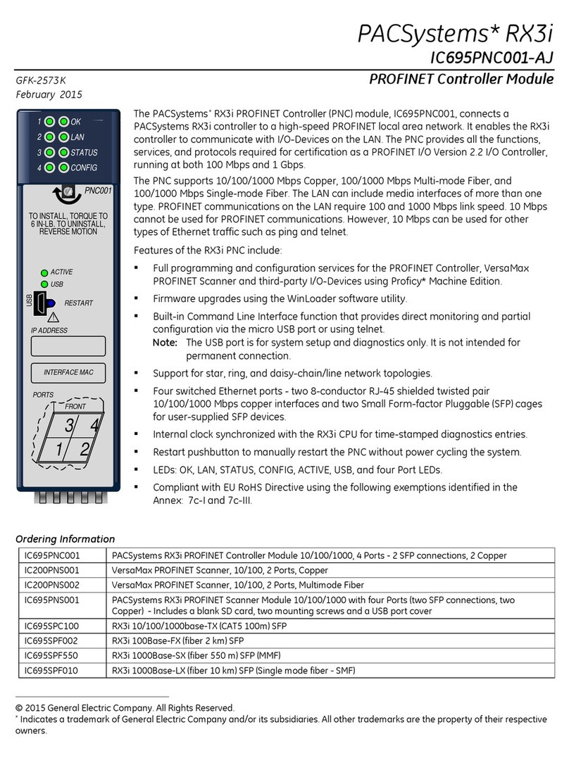 GE RX3i PROFINET Manuel utilisateur