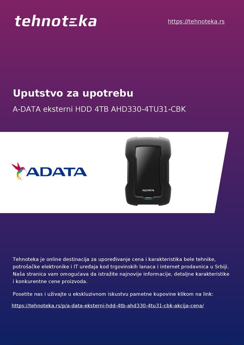 Adata AHD330-4TU31-CBK Manuel utilisateur Adata AHD330-4TU31-CBK Manuel utilisateur