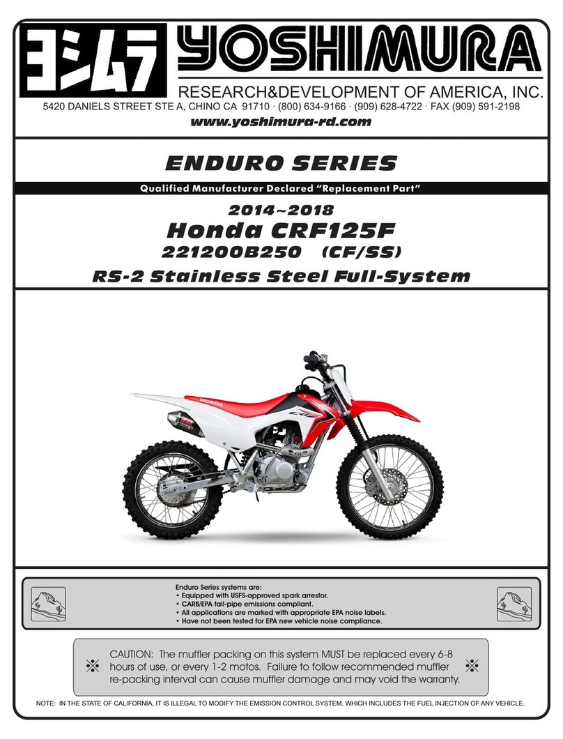 Yoshimura 221200B250 Manuel utilisateur