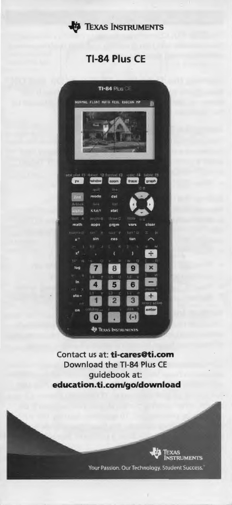 Texas Instruments Tl-84 Plus CE Manuel utilisateur