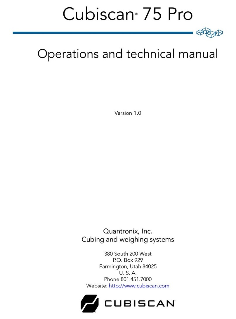 CubiScan 75 Pro Manuel utilisateur