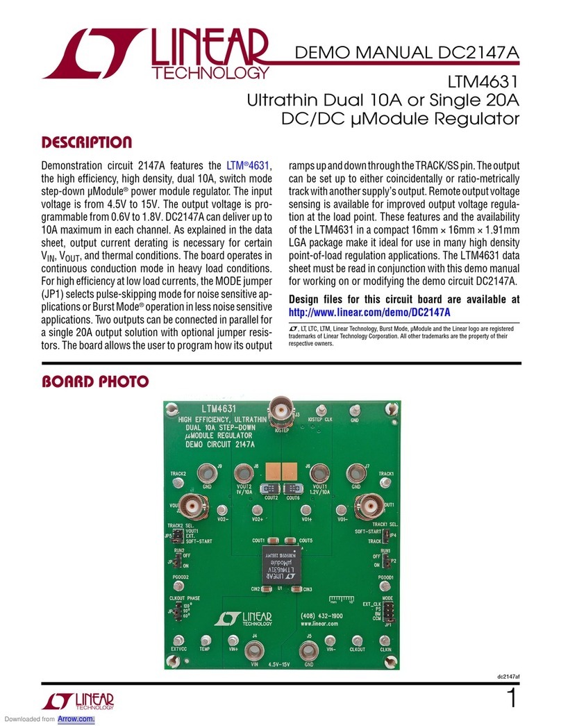 Linear Technology DC2147A Guide de configuration rapide Linear Technology DC2147A Guide de configuration rapide