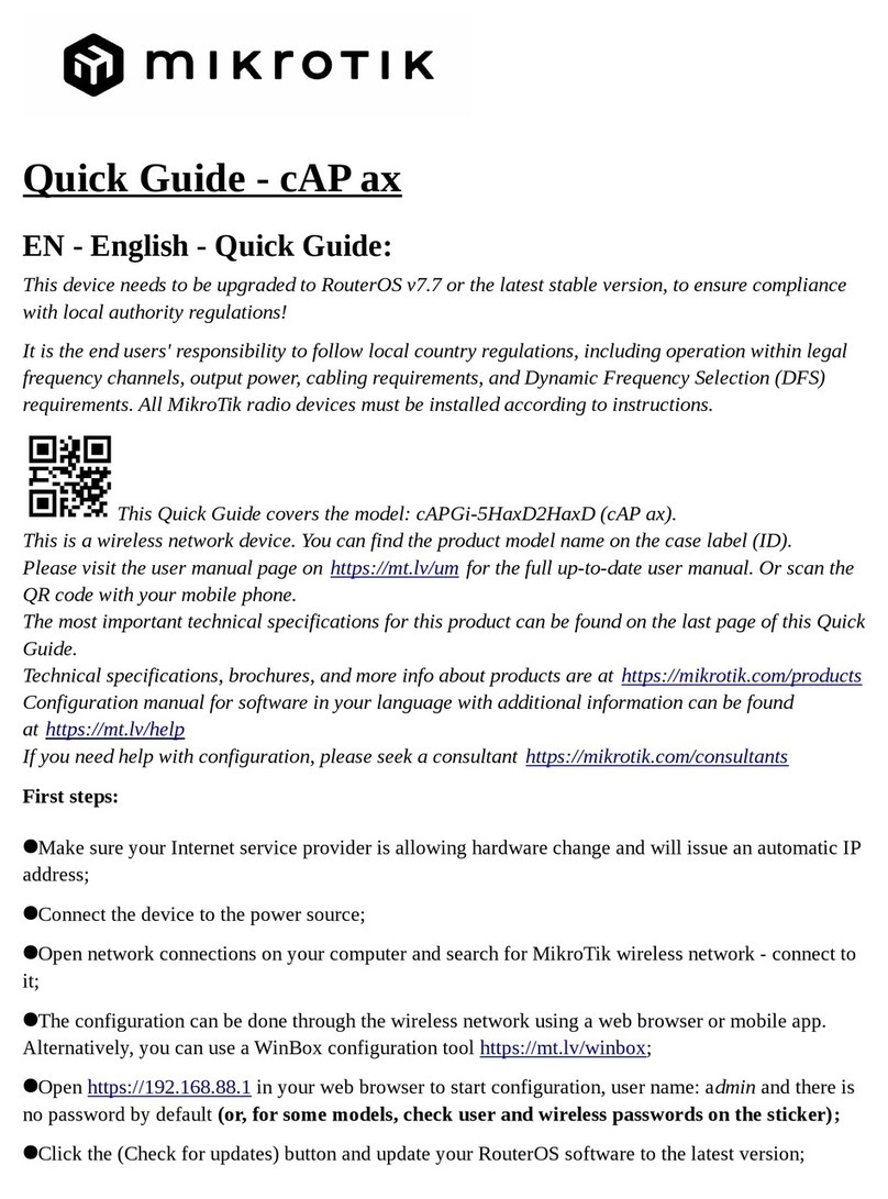 MikroTik cAP ax Manuel utilisateur