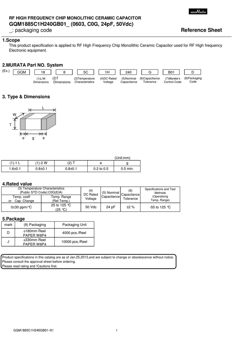 Murata GQM1885C1H240GB01 Series Manuel utilisateur Murata GQM1885C1H240GB01 Series Manuel utilisateur