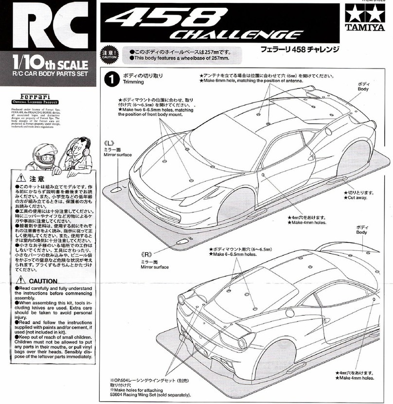 Tamiya 458 CHALLENGE Manuel utilisateur