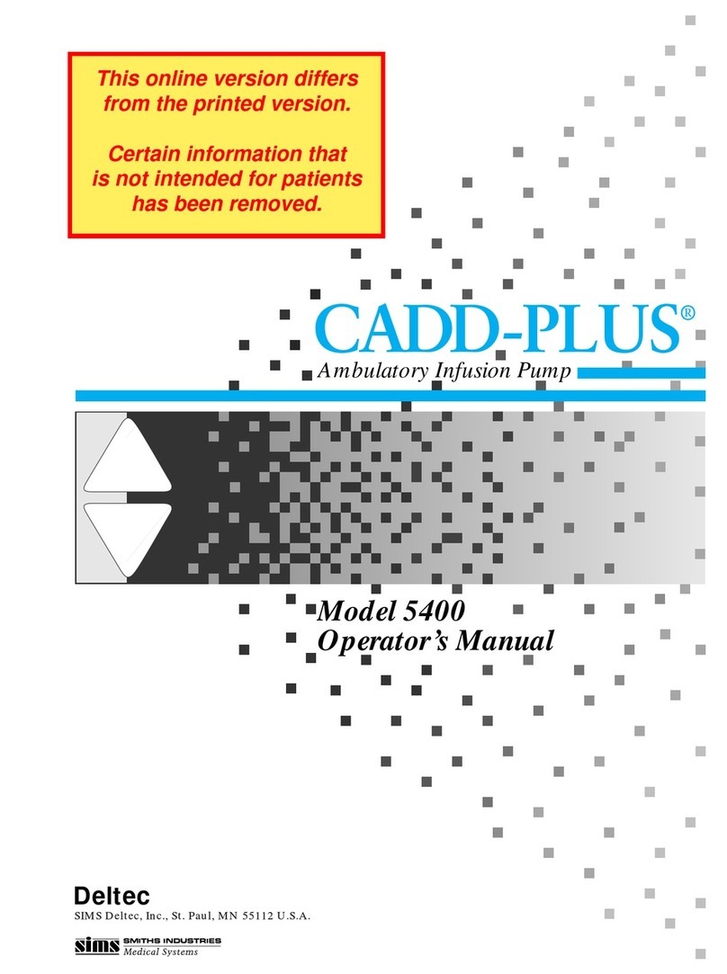 SIMS Deltec CADD-PLUS 5400 Manuel utilisateur