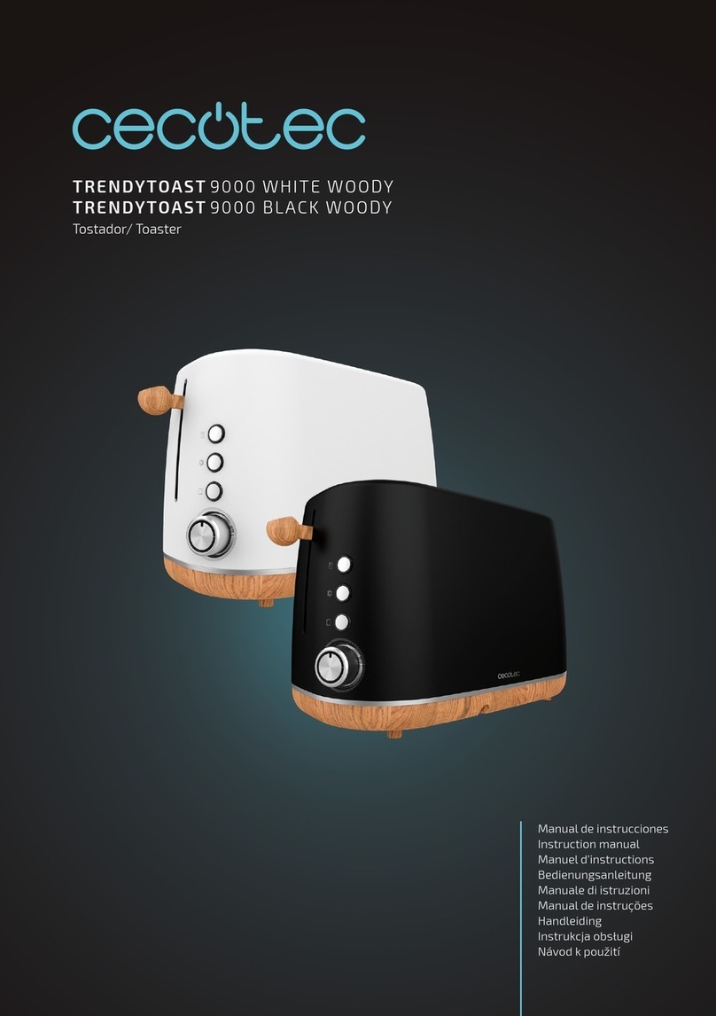 cecotec TRENDYTOAST 9000 WHITE WOODY Manuel utilisateur cecotec TRENDYTOAST 9000 WHITE WOODY Manuel utilisateur