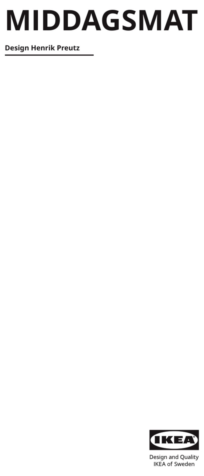 IKEA MIDDAGSMAT Manuel utilisateur