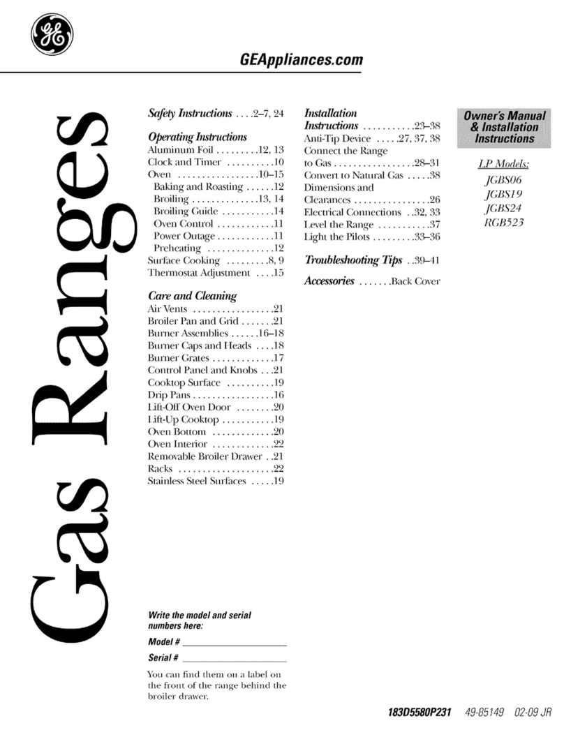GE JGBS06 Instructions originales