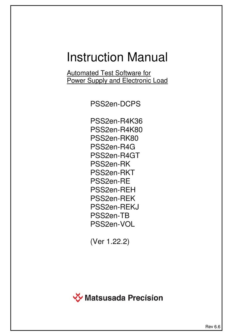 Matsusada Precision PSS2en-DCPS Manuel utilisateur