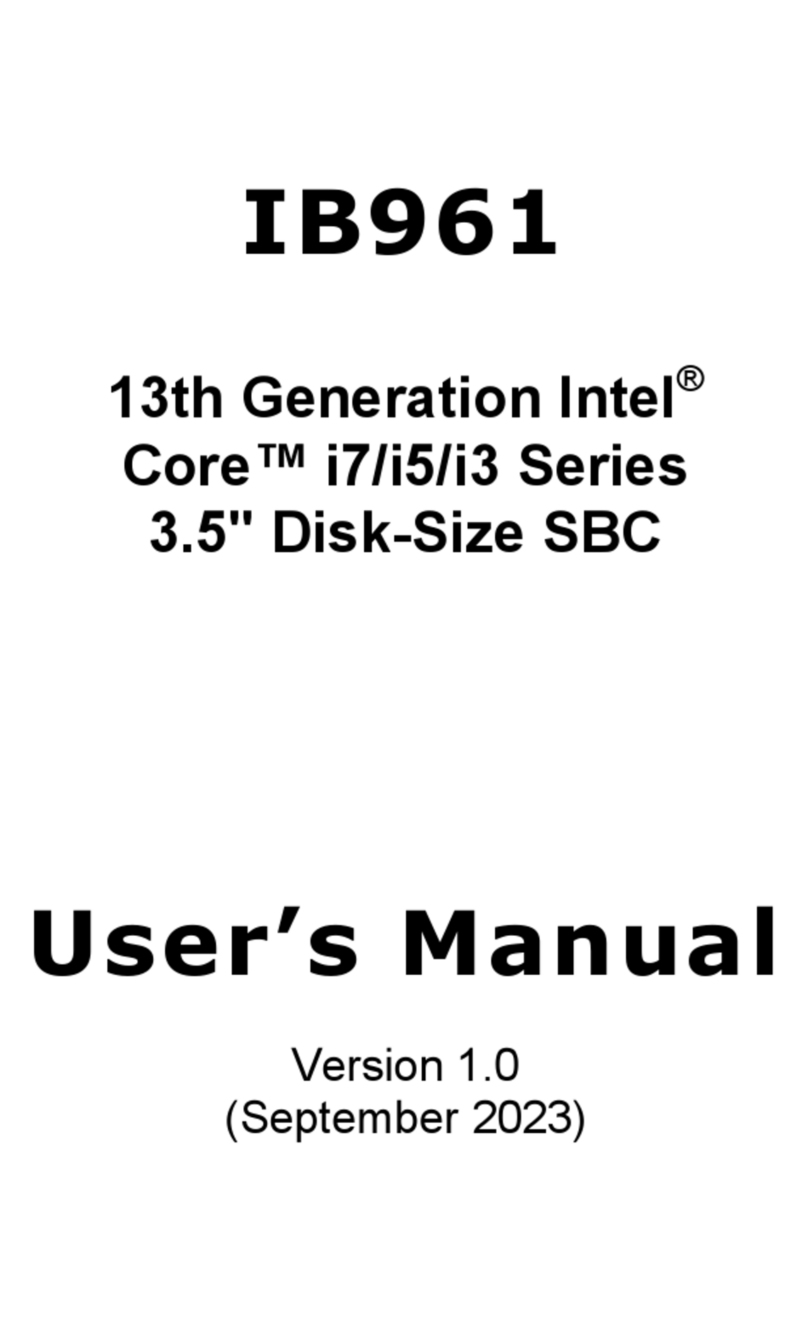 IBASE Technology IB961 Manuel utilisateur IBASE Technology IB961 Manuel utilisateur