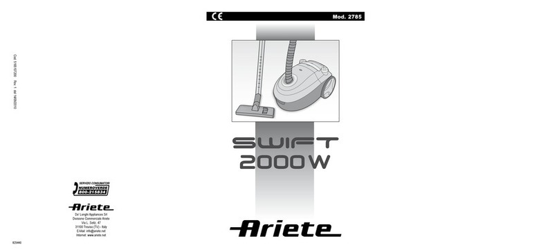 ARIETE SWIFT 2000W Manuel utilisateur