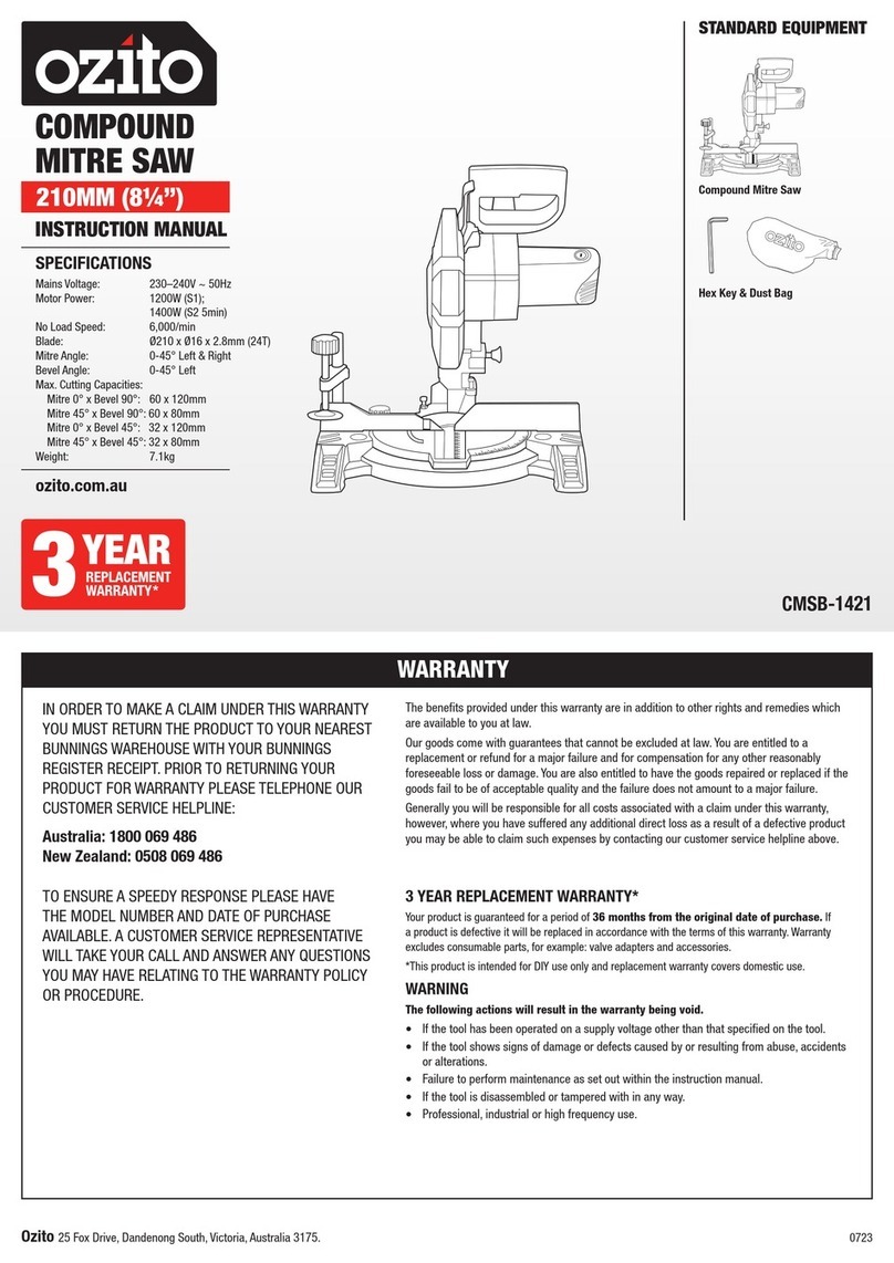 Ozito CMSB-1421 Manuel utilisateur