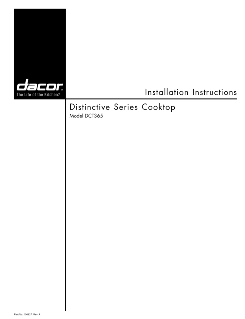 Dacor DCT365SLP Manuel utilisateur