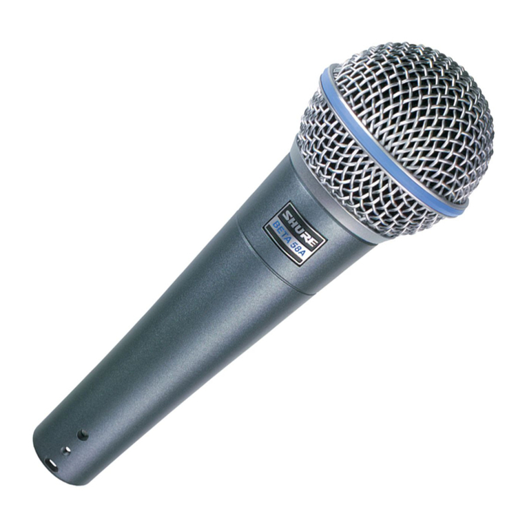Shure BETA58A Manuel utilisateur