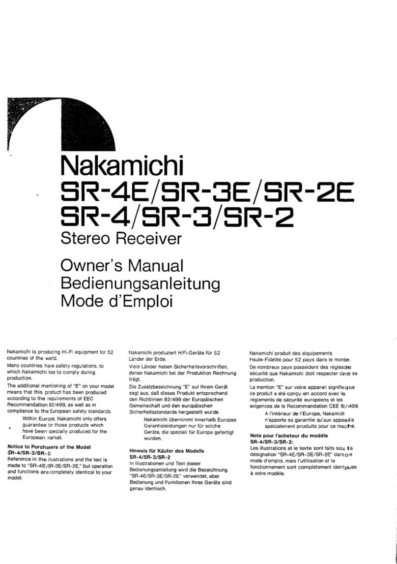 Nakamichi SR-4E Manuel utilisateur