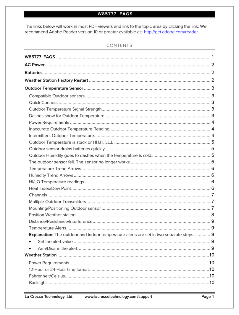 La Crosse Technology W85777 Manuel utilisateur La Crosse Technology W85777 Manuel utilisateur