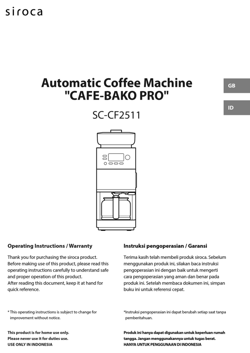 siroca CAFE-BAKO PRO Guide d'installation