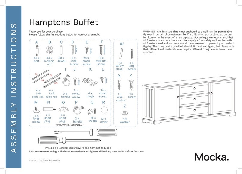 Mocka Hamptons Buffet Manuel utilisateur