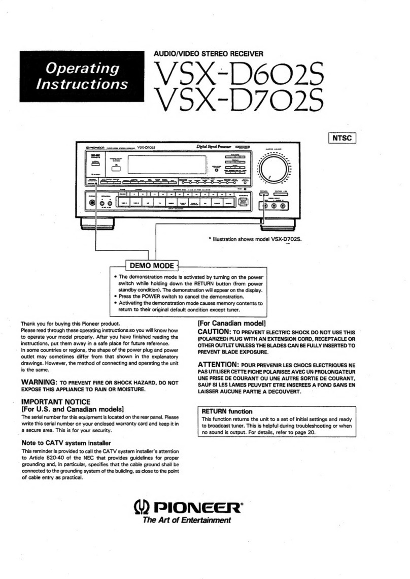 Pioneer VSX-D6025 Manuel utilisateur