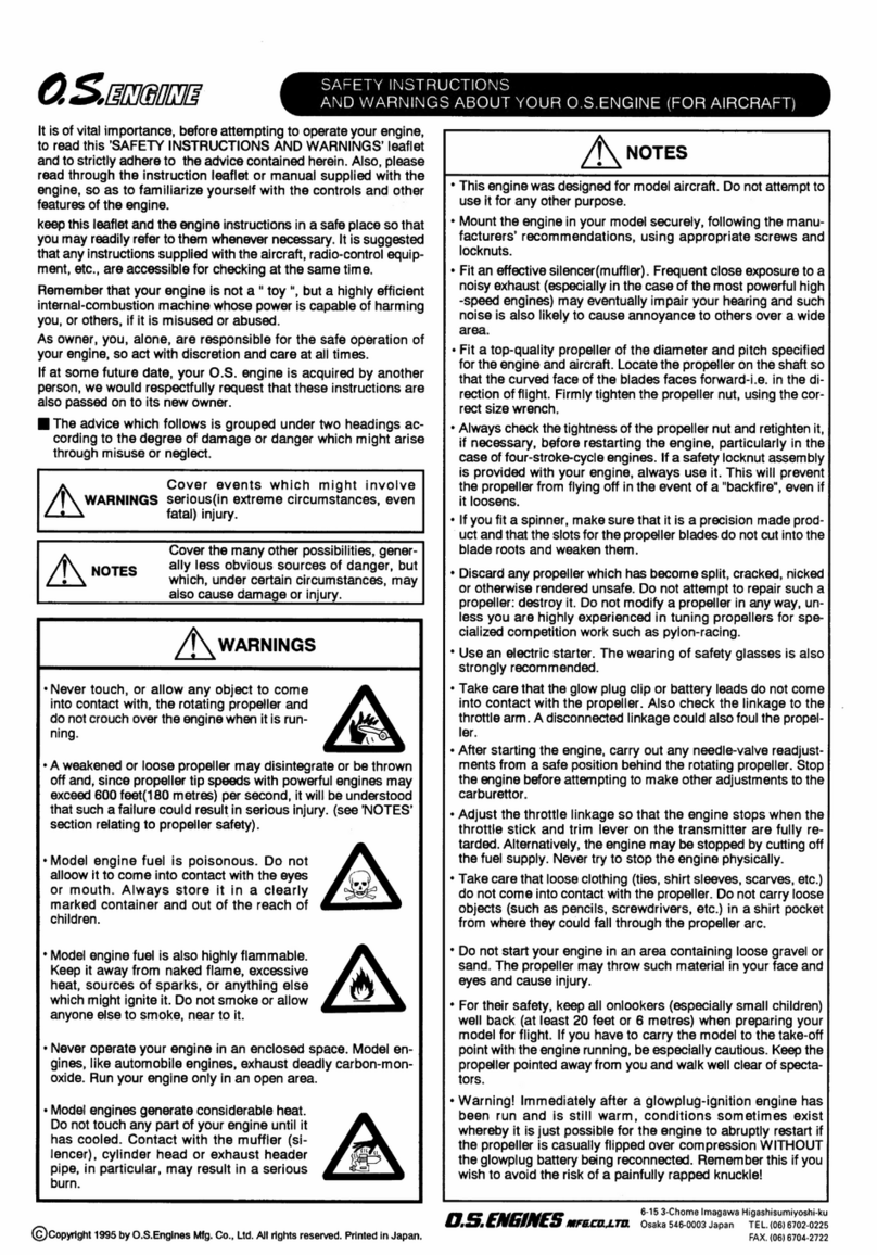 O.S. engine FS-120S-E Manuel utilisateur