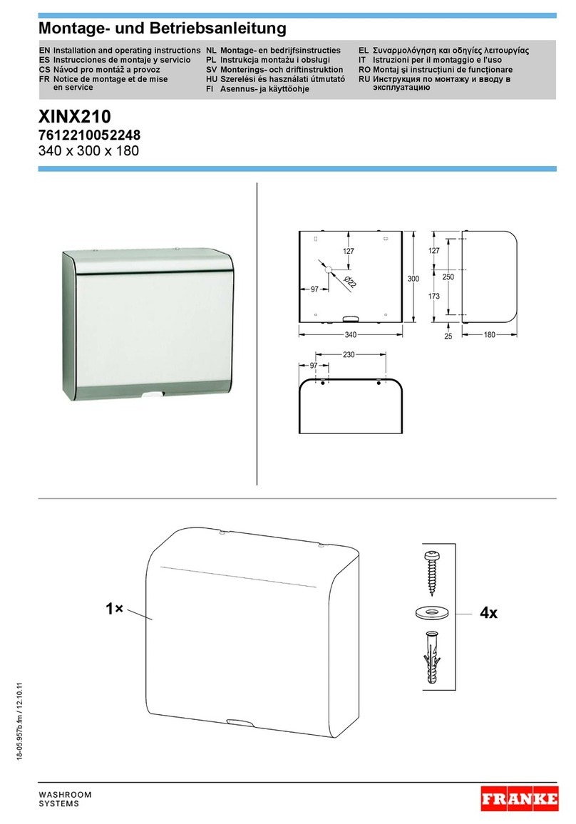 Franke XINX210 Manuel utilisateur