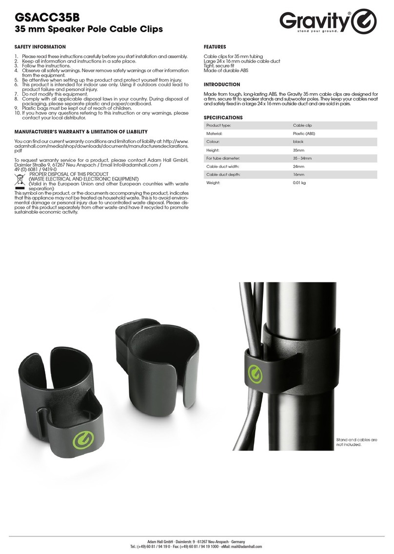 GRAVITY GSACC35B Manuel utilisateur