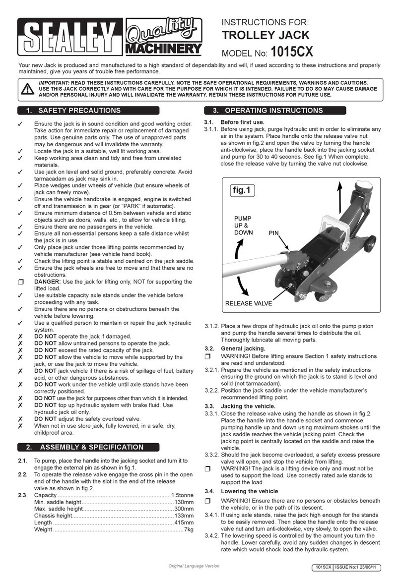 Sealey 1015CX Manuel utilisateur