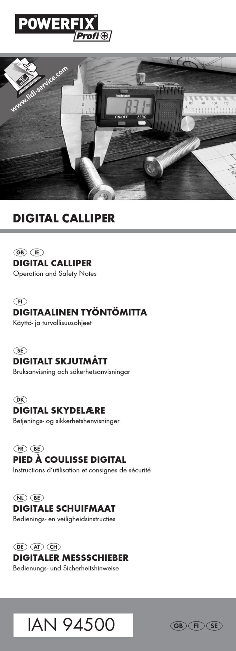 Powerfix Profi+ 94500 Manuel utilisateur