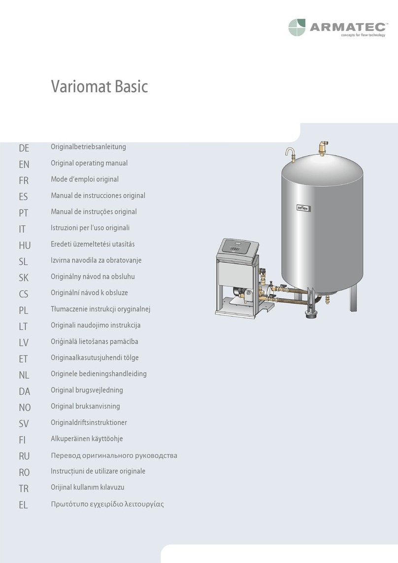 Armatec reflex Variomat Basic Instructions d'installation
