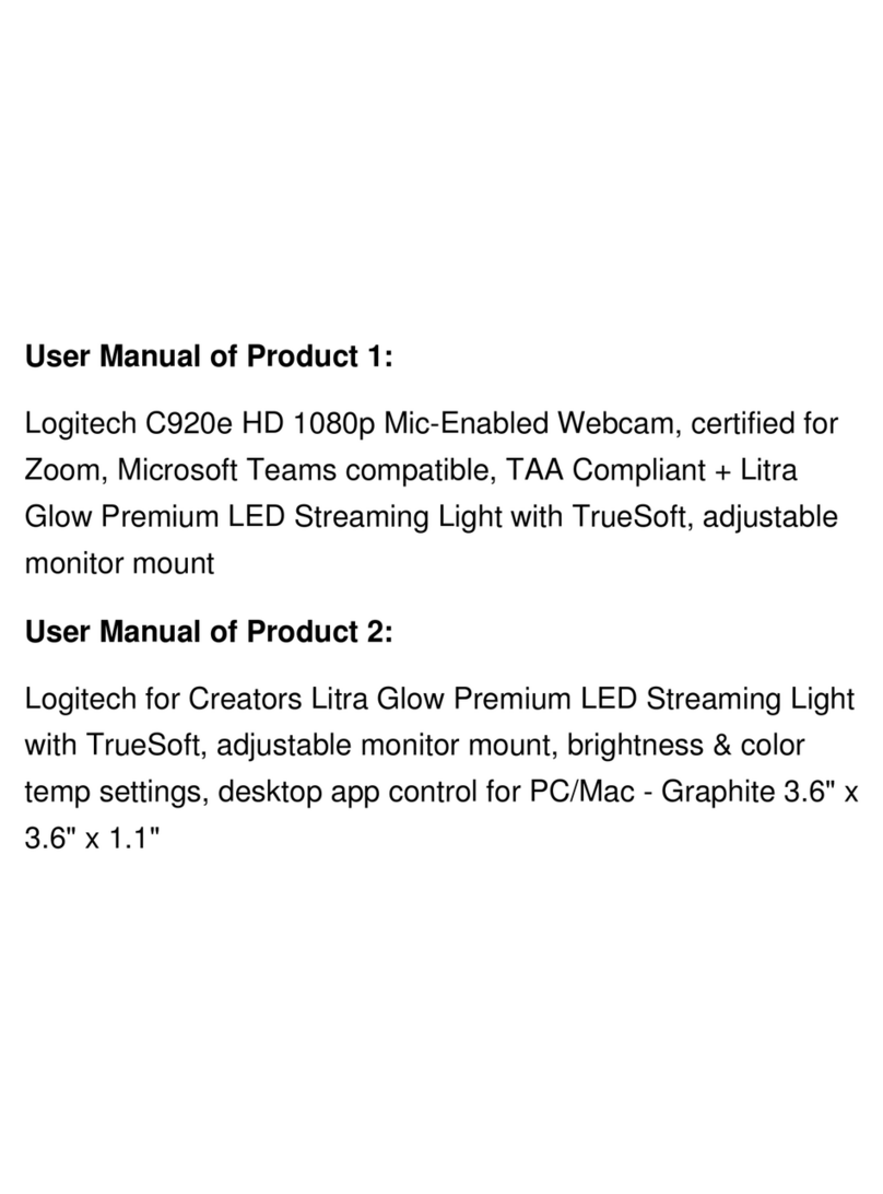 Logitech C920e Instructions de montage