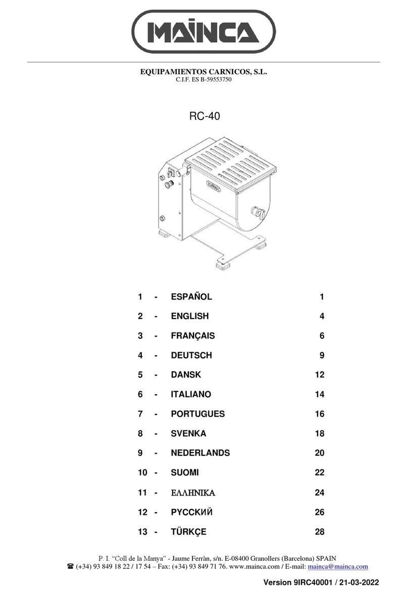 Mainca RC-40 Manuel utilisateur Mainca RC-40 Manuel utilisateur