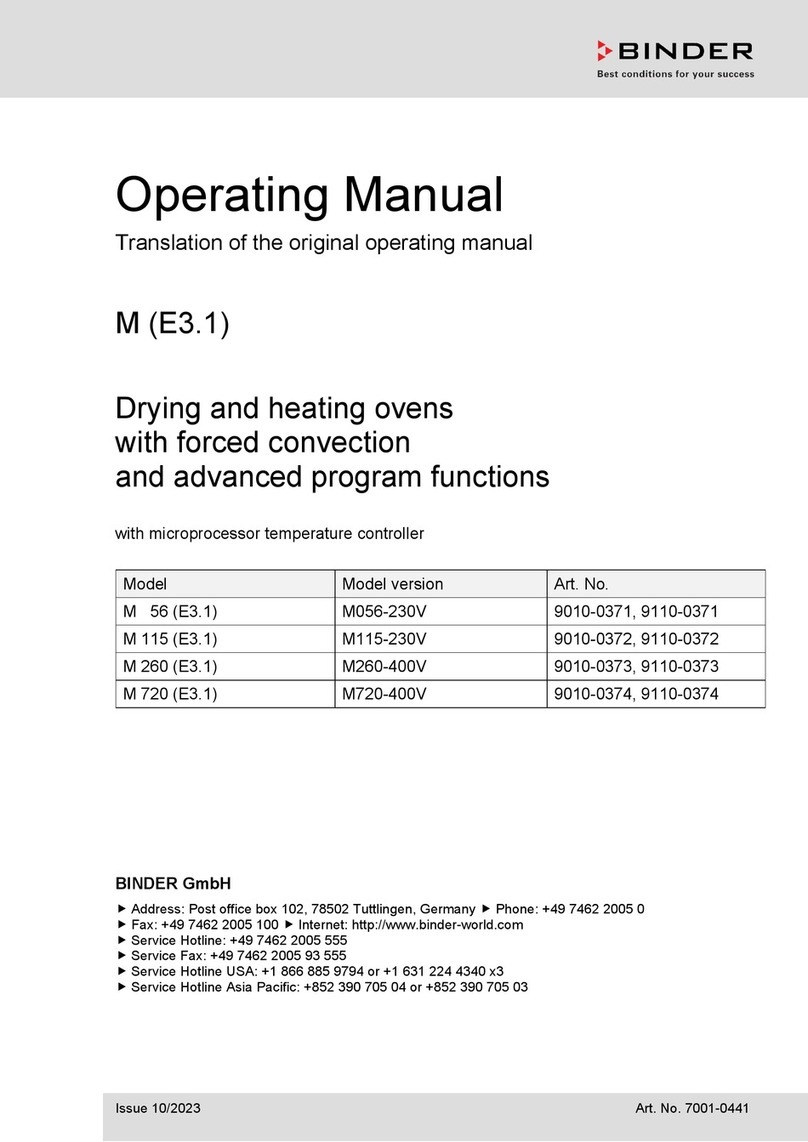 Binder M 56 Manuel utilisateur