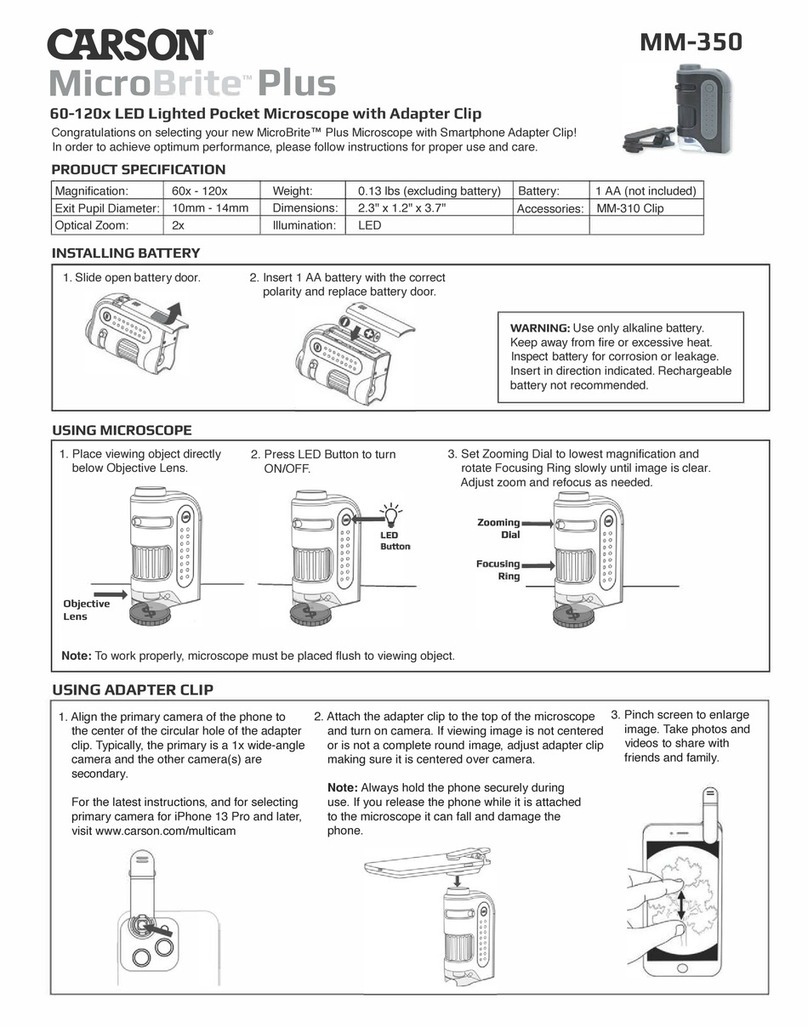 Carson MicroBrite Plus Manuel utilisateur Carson MicroBrite Plus Manuel utilisateur