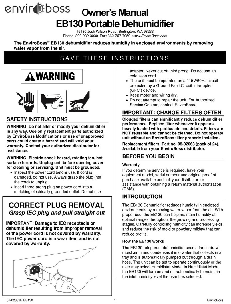ENVIROBOSS EB130 Manuel utilisateur ENVIROBOSS EB130 Manuel utilisateur