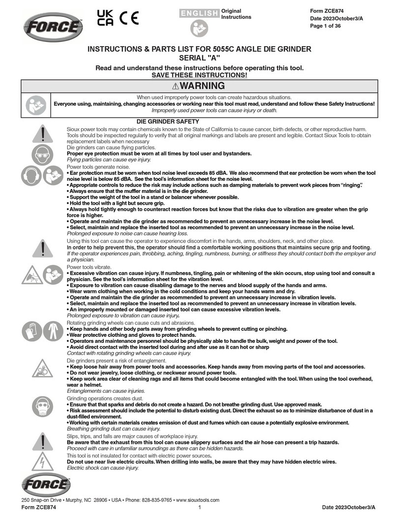 Sioux Tools Force 5055C Manuel d'utilisation