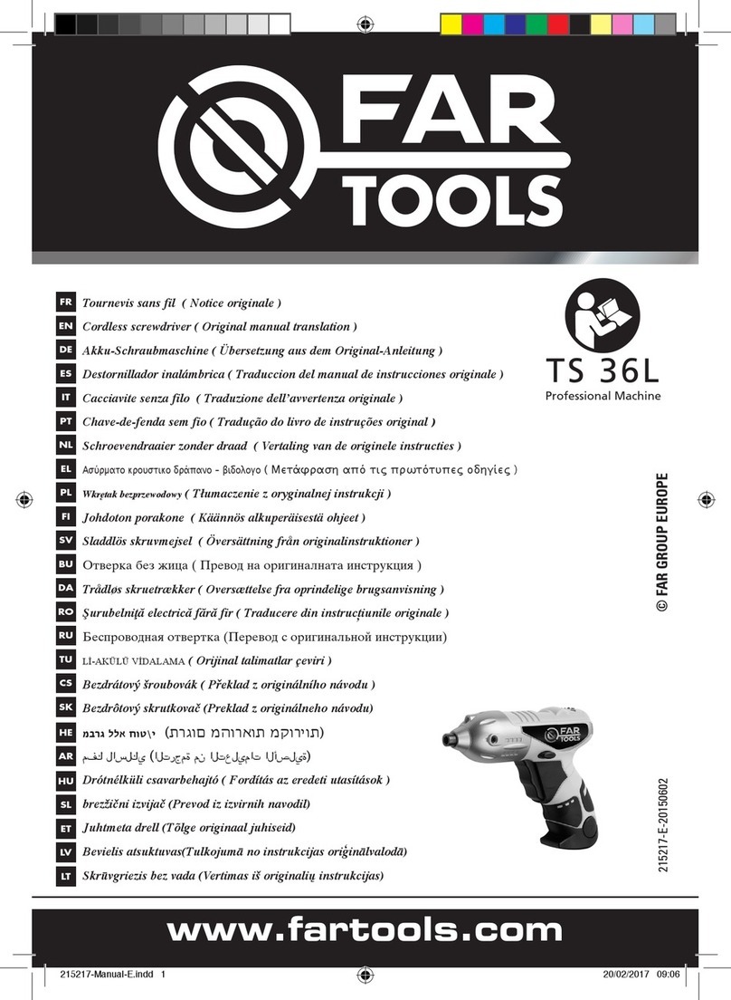 Far Tools TS 36L Instructions de fonctionnement