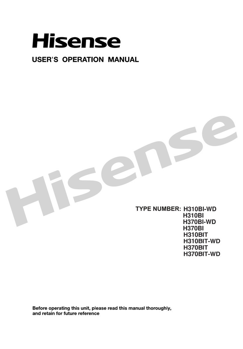 Hisense H310BIT Instructions de montage