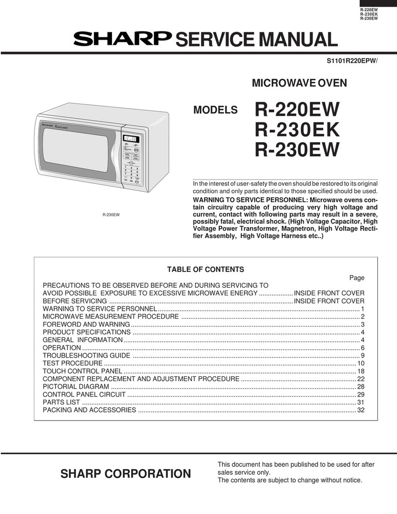 Sharp R-220EW Manuel utilisateur