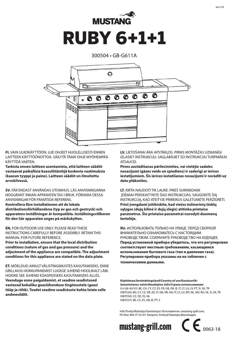 Mustang RUBY 6+1+1 Manuel utilisateur