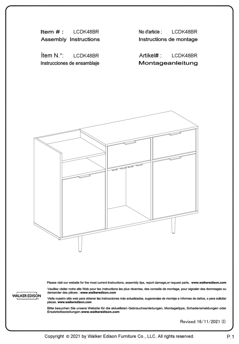 Walker Edison LCDK48BR Manuel utilisateur