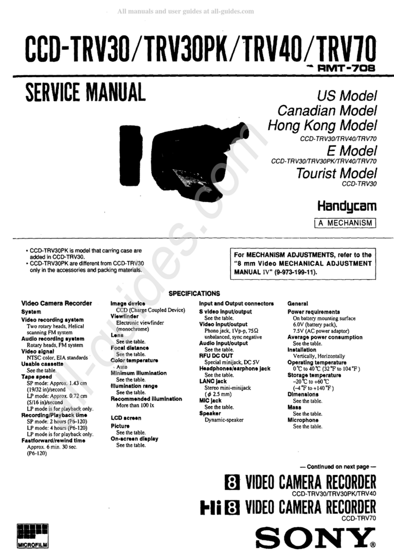 Sony 8 CCD-TRV30 Manuel utilisateur